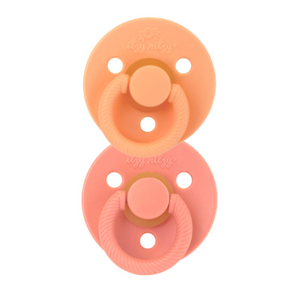 Itzy Soother Rubber Pacifiers // Apricot & Terracotta