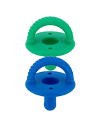 Itzy Ritzy Sweetie Soother Pacifiers // Hero Blue & Clover Cables