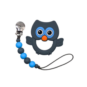 Owl Teether Set // Grey