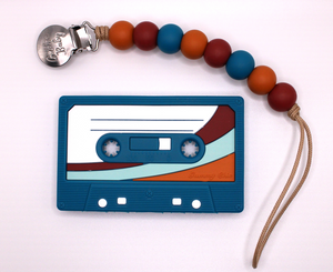 
            
                Load image into Gallery viewer, Cassette Tape Teether Set // Blue
            
        