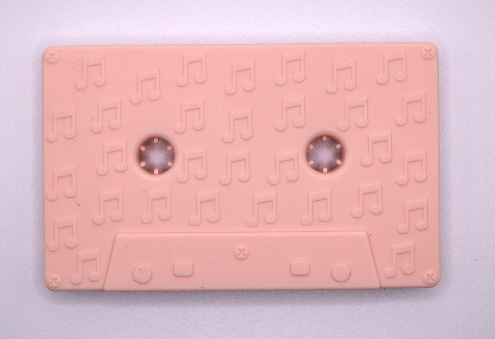Cassette Tape Teether Set // Peach