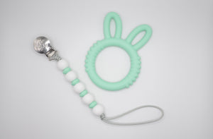 
            
                Load image into Gallery viewer, Bunny Teether Set // Mint
            
        