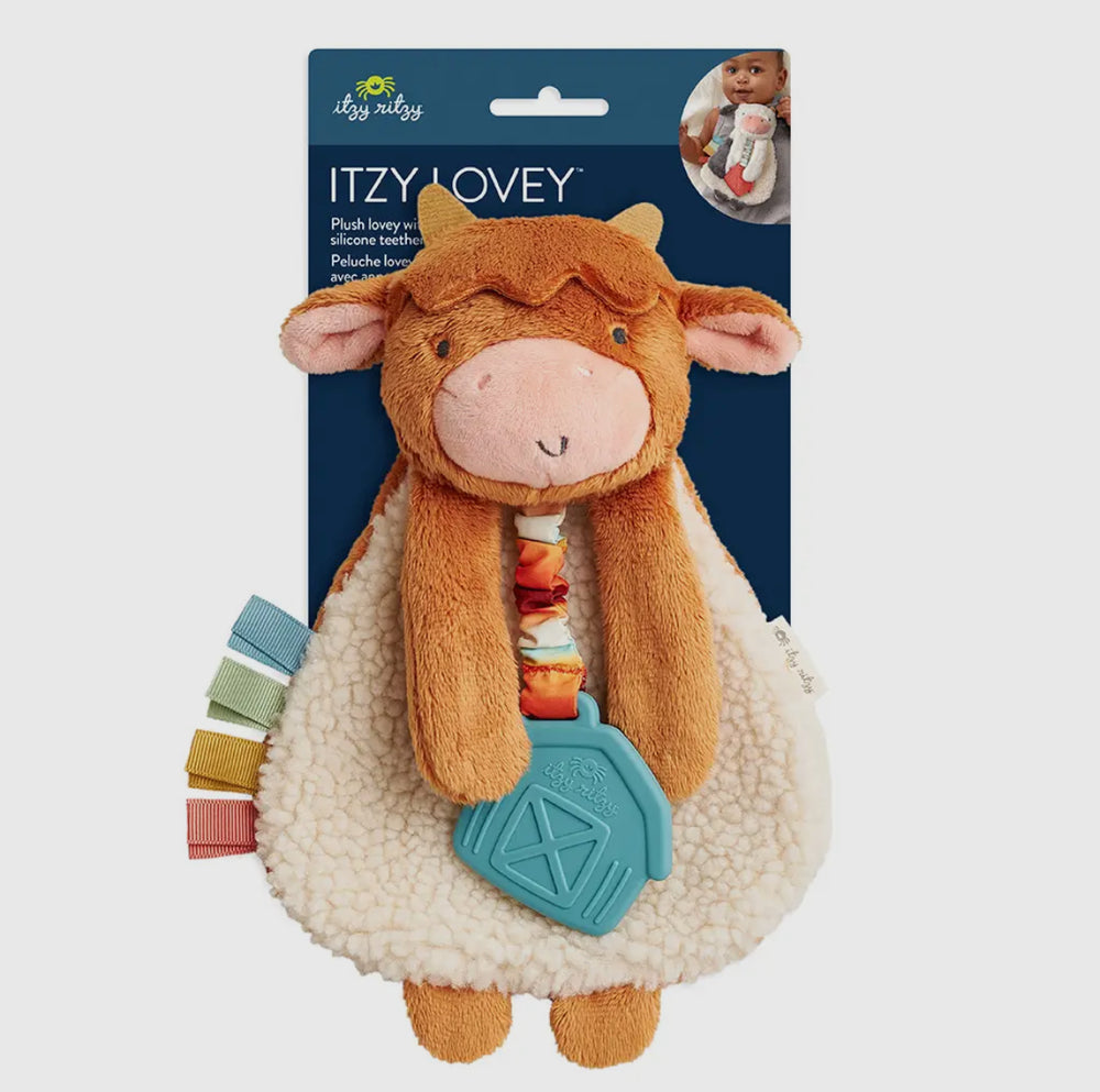 Itzy Lovey™ Plush And Teether Toy // Highland Cow