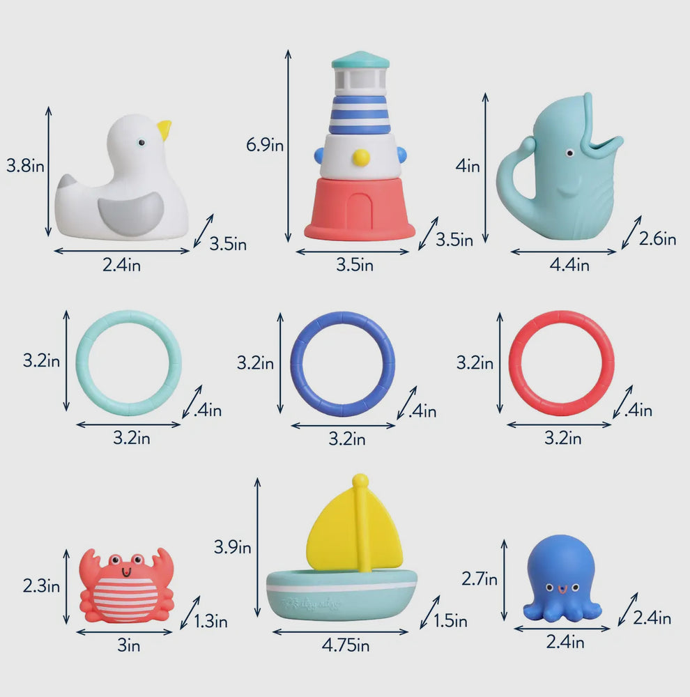 Seaside Splash Bath + Water Toy