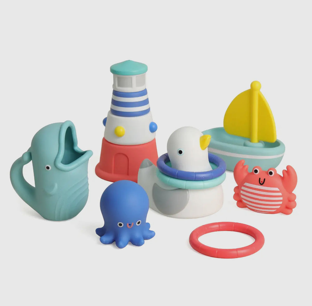 Seaside Splash Bath + Water Toy