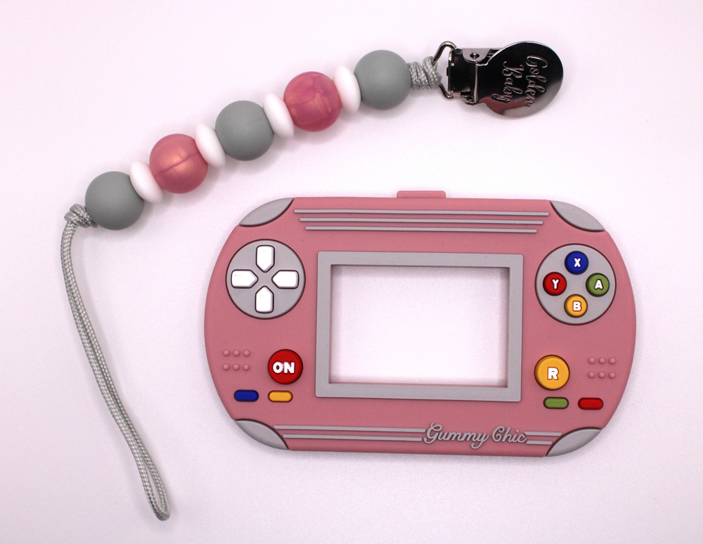 
            
                Load image into Gallery viewer, Retro Game Console Teether Set // Pink
            
        