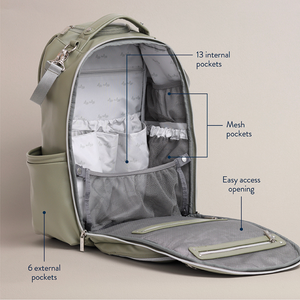 Itzy Ritzy Diaper Bag // Boss Plus // Matcha