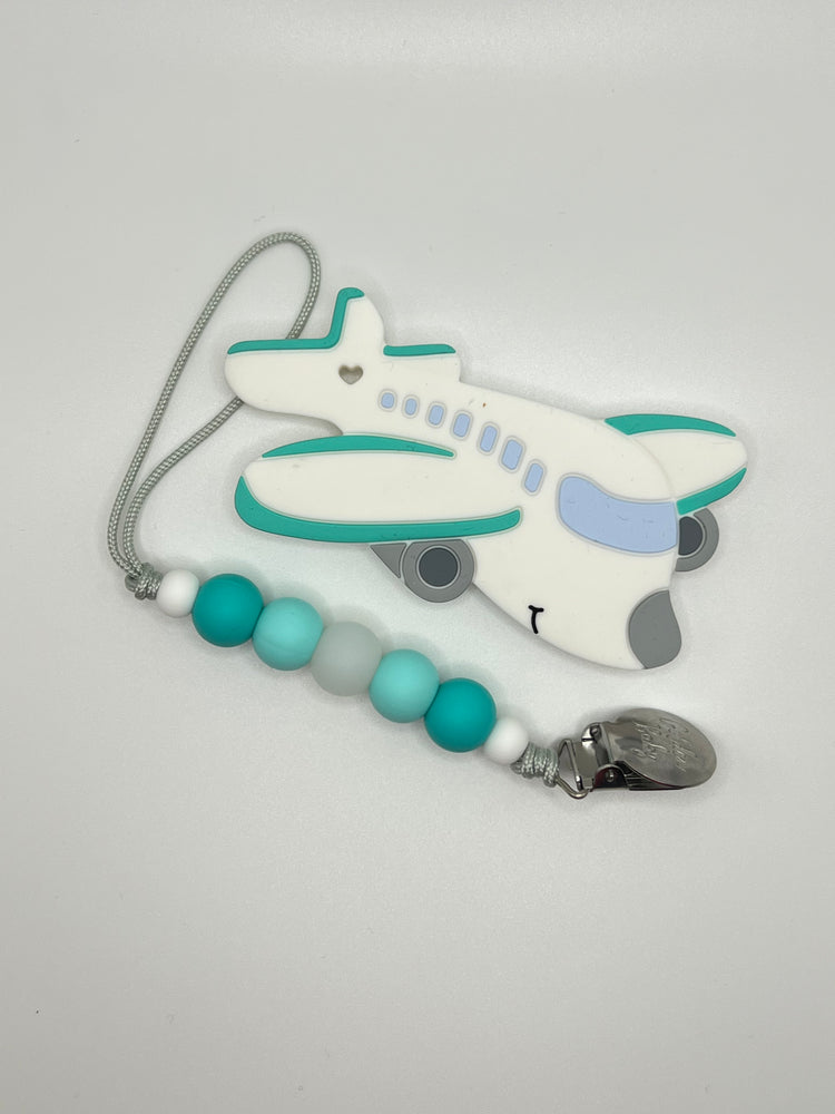 
            
                Load image into Gallery viewer, Airplane Teether Set // Teal
            
        