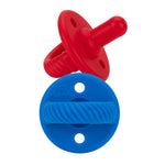 Itzy Ritzy Sweetie Soother Pacifiers // Hero Red & Hero Blue Cables