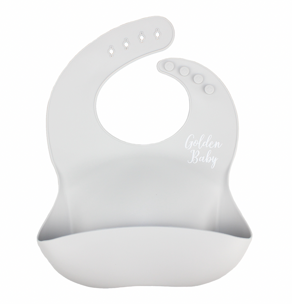 
            
                Load image into Gallery viewer, Silicone Pocket Bib // Light Gray
            
        