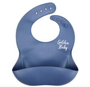 
            
                Load image into Gallery viewer, Silicone Pocket Bib // Midnight Blue
            
        