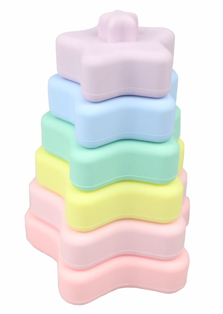 Silicone Star Stackers // Pastel