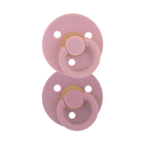 
            
                Load image into Gallery viewer, Itzy Soother Rubber Pacifiers // Orchid &amp;amp; Lilac
            
        