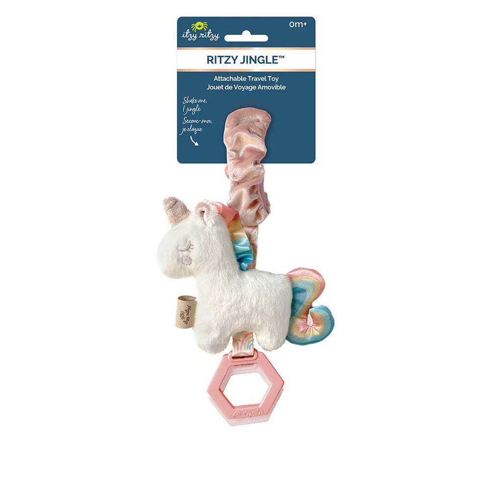 
            
                Load image into Gallery viewer, Ritzy Jingle™ Attachable Travel Toy // Unicorn
            
        
