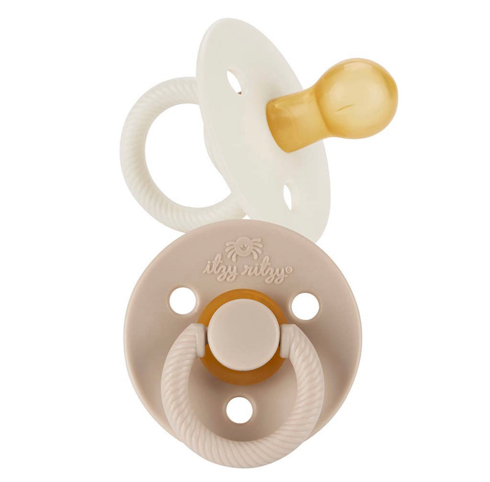 Itzy Soother Rubber Pacifiers // Coconut & Toast