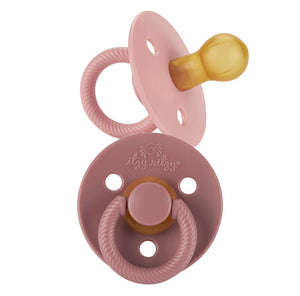 
            
                Load image into Gallery viewer, Itzy Soother Rubber Pacifiers // Blossom &amp;amp; Rosewood
            
        